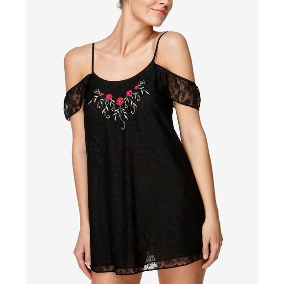 Flora By Flora Nikrooz Womens Angela Cold-Shoulder Lace Chemise Size S - Picture 2 of 2